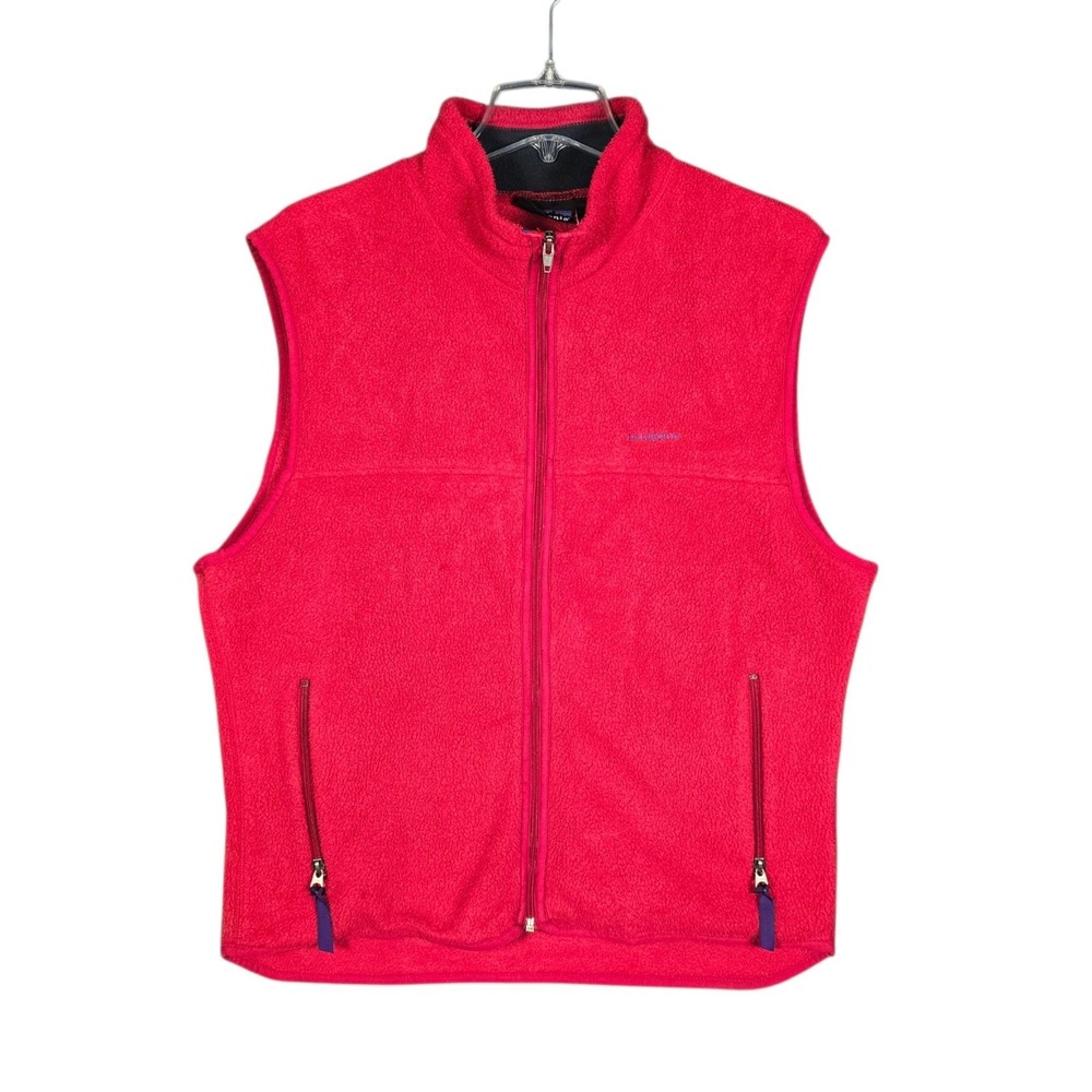 Vintage 90s Patagonia Synchilla Vest Mens Medium Red Full Zip Fleece USA Made